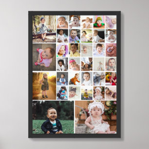 Design Your Own 35 Photo Collage Framed Art