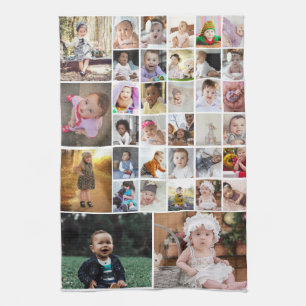Design Your Own 35 Photo Collage Kitchen Towel