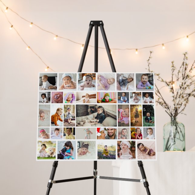 Design Your Own 35 Photo Collage Poster (In Situ (Stand))