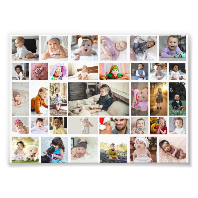Design Your Own 35 Photo Collage Poster (Front)