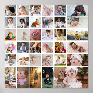Design Your Own 35 Photo Collage Poster