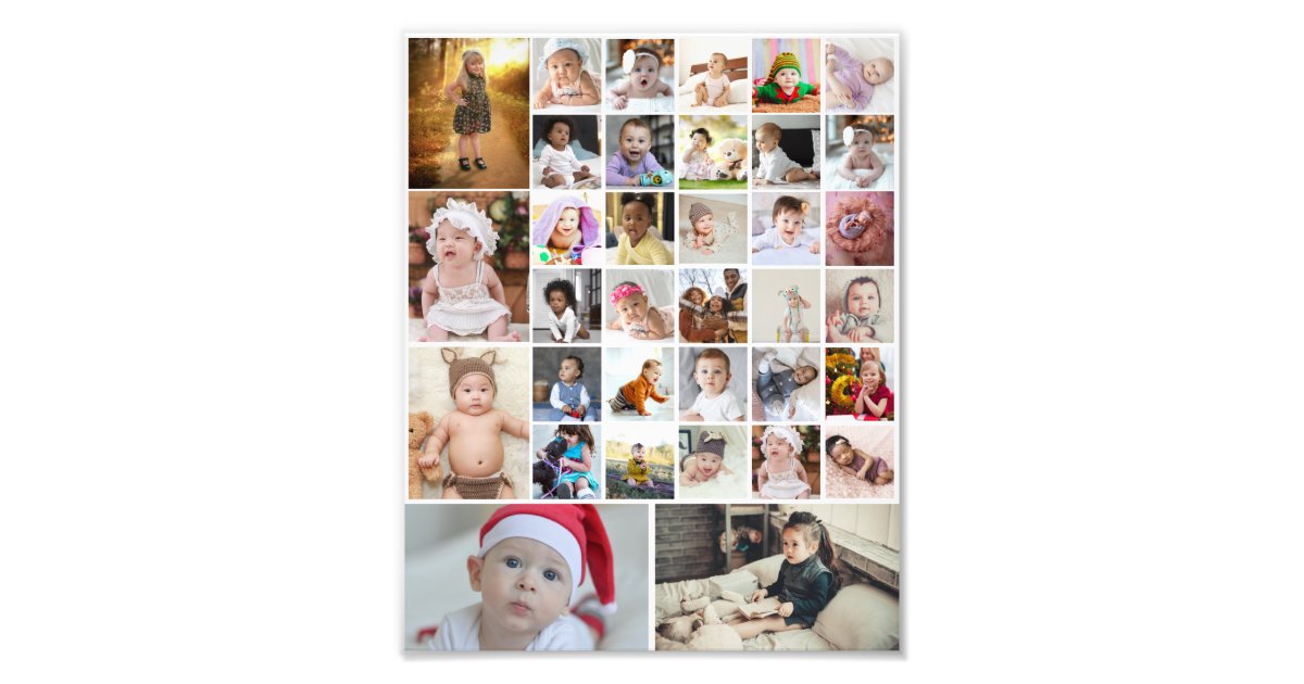 Design Your Own 35 Photo Collage Poster | Zazzle