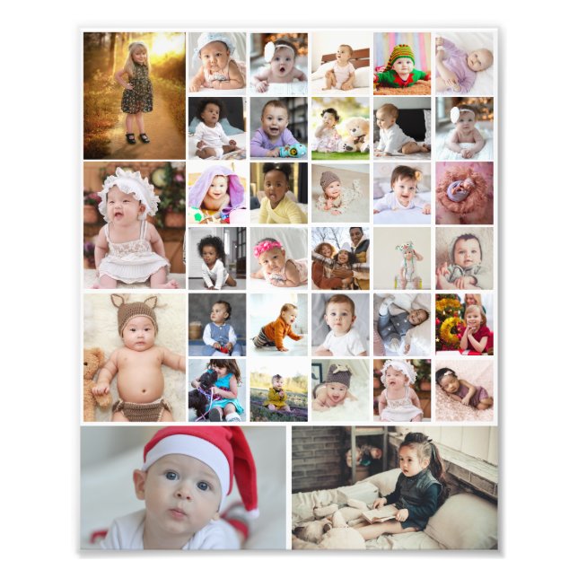 Design Your Own 35 Photo Collage Poster (Front)