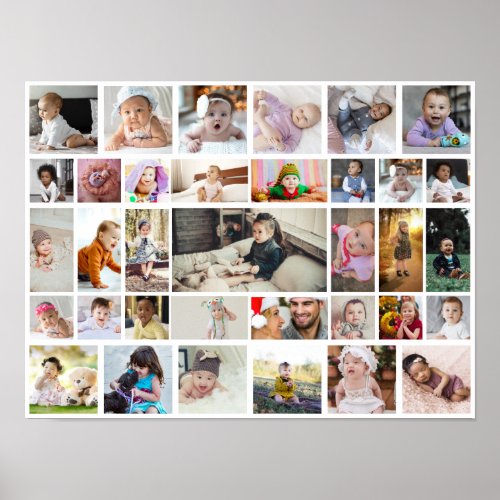 Design Your Own 35 Photo Collage Poster