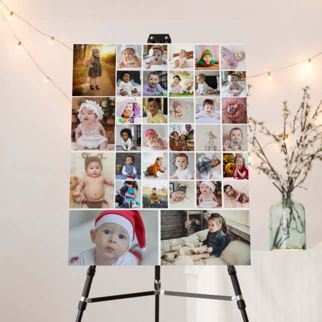Design Your Own 35 Photo Collage Poster (In Situ (Stand))