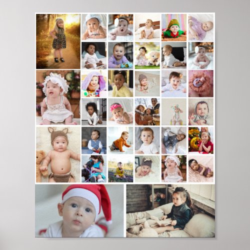 Design Your Own 35 Photo Collage Poster