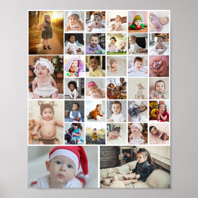 Design Your Own 35 Photo Collage Poster (Front)