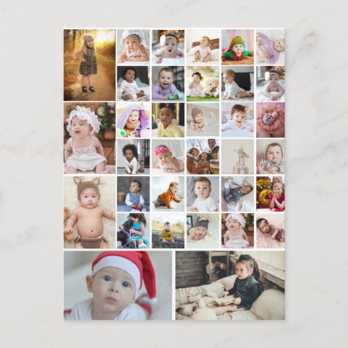 Design Your Own 35 Photo Collage Poster Postcard