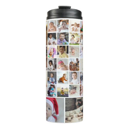 Design Your Own 35 Photo Collage Poster Thermal Tumbler