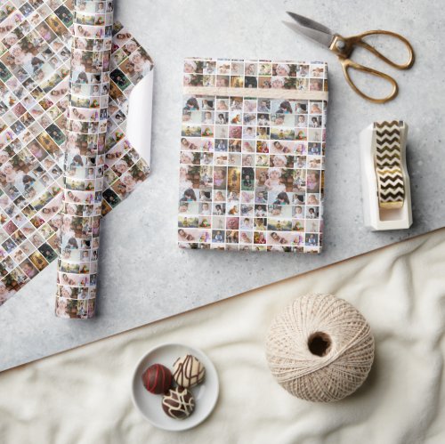 Design Your Own 35 Photo Collage Wrapping Paper