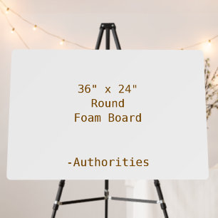 Design Your Own 36" x 24" Round Foam Board
