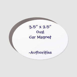 Design Your Own 3.5" x 2.5" Oval Car Magnet