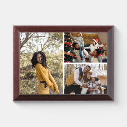 Design Your Own 3 Photo Collage Award Plaque