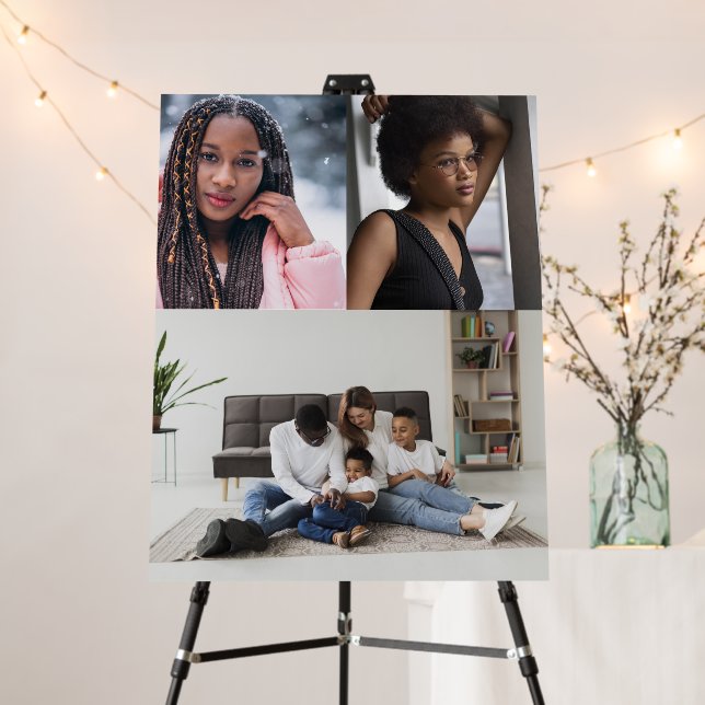 Design Your Own 3 Photo Collage Foam Board (In Situ (Stand))