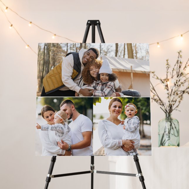 Design Your Own 3 Photo Collage Foam Board (In Situ (Stand))