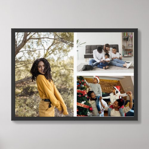Design Your Own 3 Photo Collage Framed Art