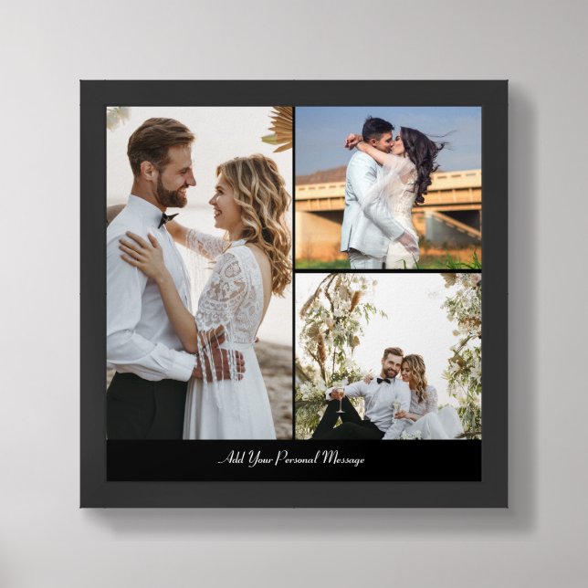 Design Your Own 3 Photo Collage Framed Art (Framed Front)