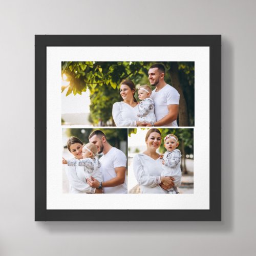 Design Your Own 3 Photo Collage Framed Art