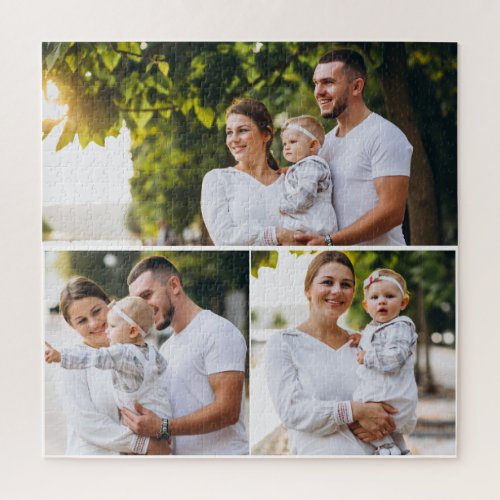 Design Your Own 3 Photo Collage Jigsaw Puzzle