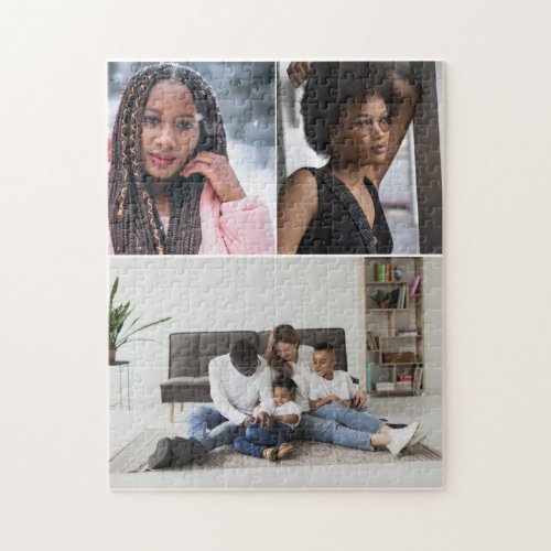 Design Your Own 3 Photo Collage Jigsaw Puzzle