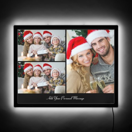 Design Your Own 3 Photo Collage LED Sign