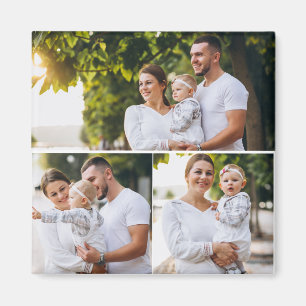 Design Your Own 3 Photo Collage Magnet