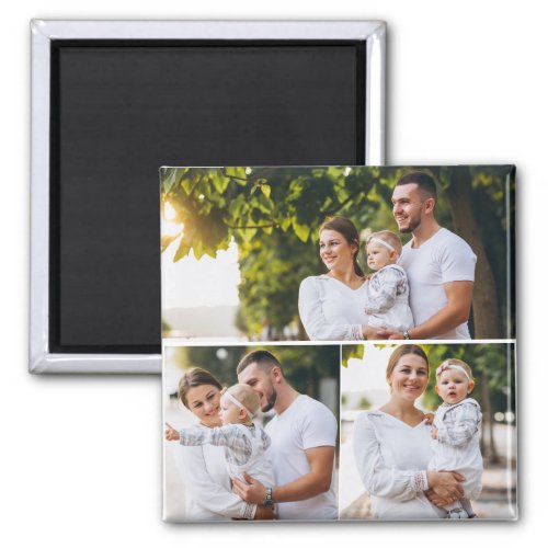 Design Your Own 3 Photo Collage Magnet