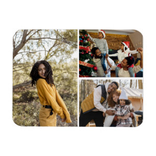 Design Your Own 3 Photo Collage Magnet