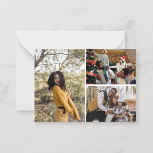 Design Your Own 3 Photo Collage Note Card