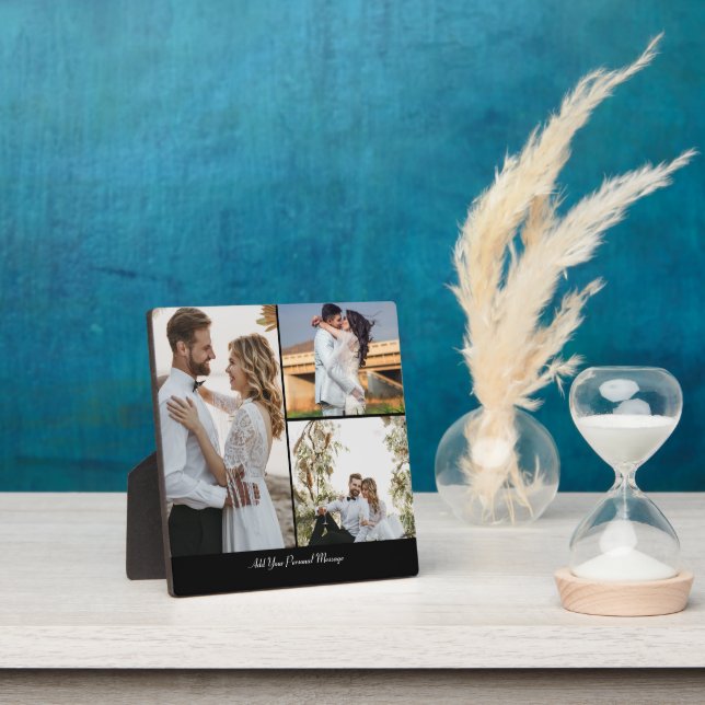Design Your Own 3 Photo Collage Plaque (Insitu)