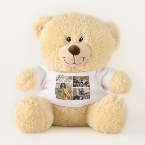 Design Your Own 3 Photo Collage Teddy Bear