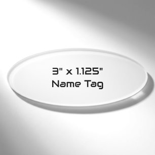 Design Your Own 3" x 1.125" Name Tag
