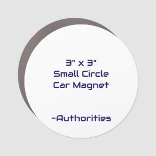 Design Your Own 3" x 3" Small Circle Car Magnet