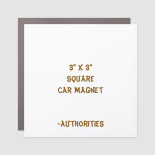 Design Your Own 3" x 3" Square Car Magnet