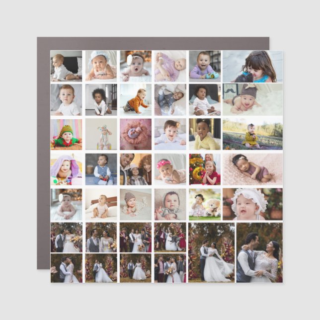 Design Your Own 40 Photo Collage Car Magnet (Front)