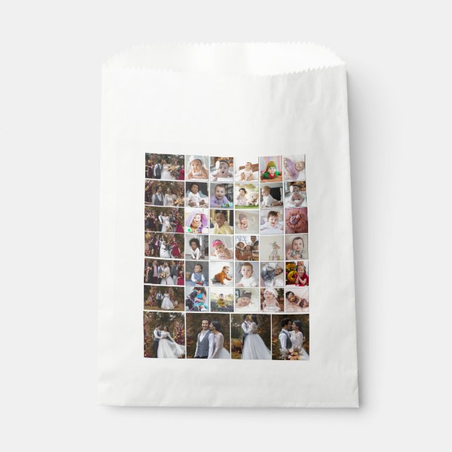 Design Your Own 40 Photo Collage Favor Bag (Front)