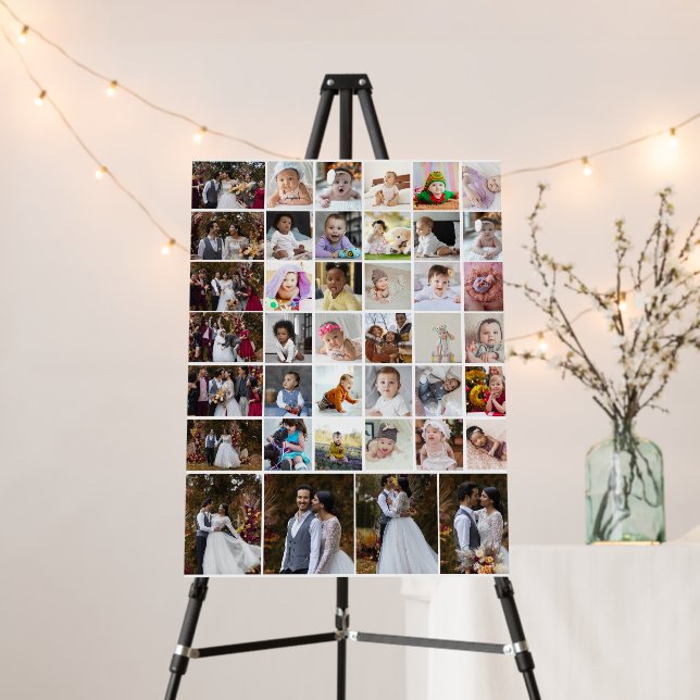 Design Your Own 40 Photo Collage Foam Board (In Situ (Stand))