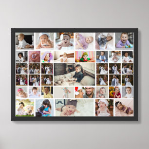 Design Your Own 40 Photo Collage Framed Art
