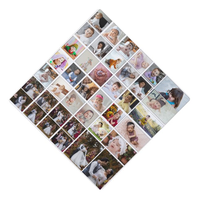 Design Your Own 40 Photo Collage Graduation Cap Topper (Front)