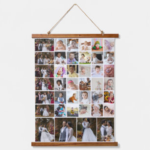 Design Your Own 40 Photo Collage Hanging Tapestry