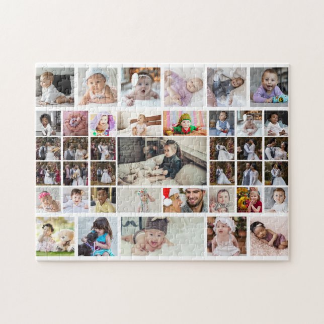 Design Your Own 40 Photo Collage Jigsaw Puzzle (Horizontal)