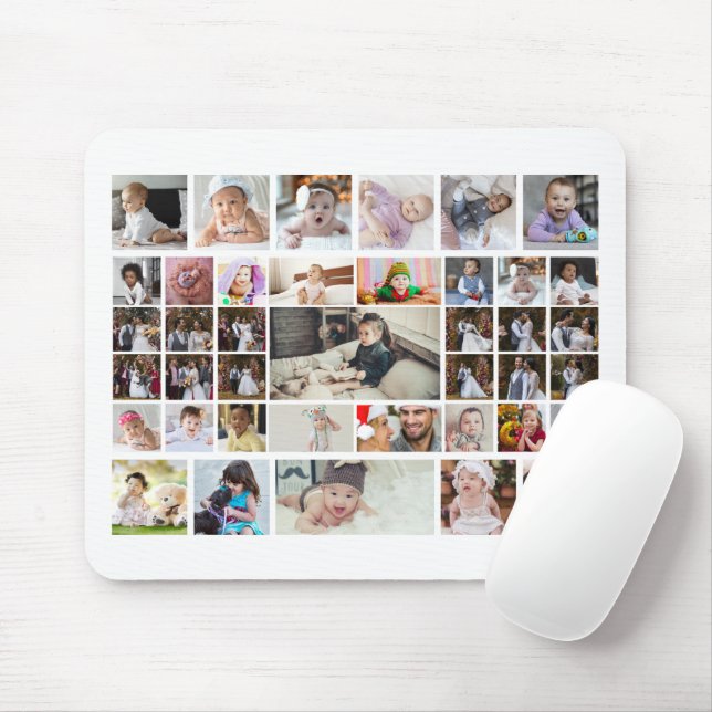 Design Your Own 40 Photo Collage Mouse Pad (With Mouse)