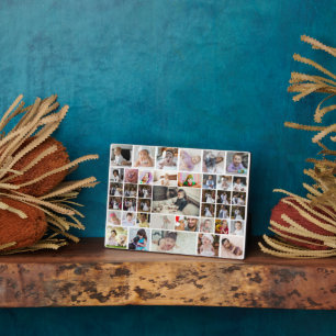 Design Your Own 40 Photo Collage Plaque