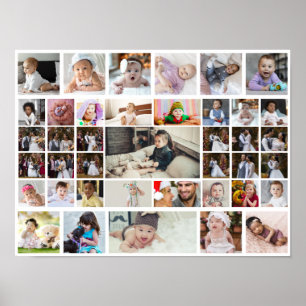 Design Your Own 40 Photo Collage Poster