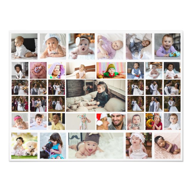 Design Your Own 40 Photo Collage Print (Front)