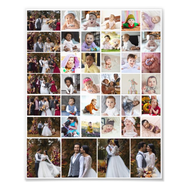 Design Your Own 40 Photo Collage Print (Front)