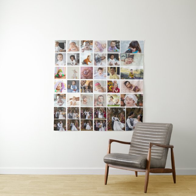 Design Your Own 40 Photo Collage Tapestry (In Situ)