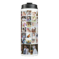 Design Your Own 40 Photo Collage Thermal Tumbler