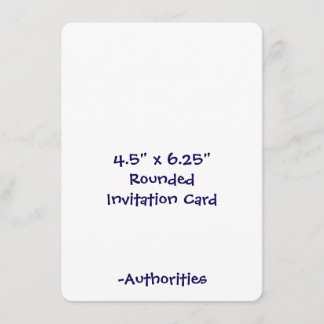 Design Your Own 4.5" x 6.25" Rounded Invitation