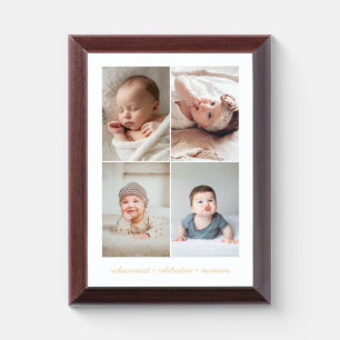 Design Your Own 4 Photo Collage Award Plaque